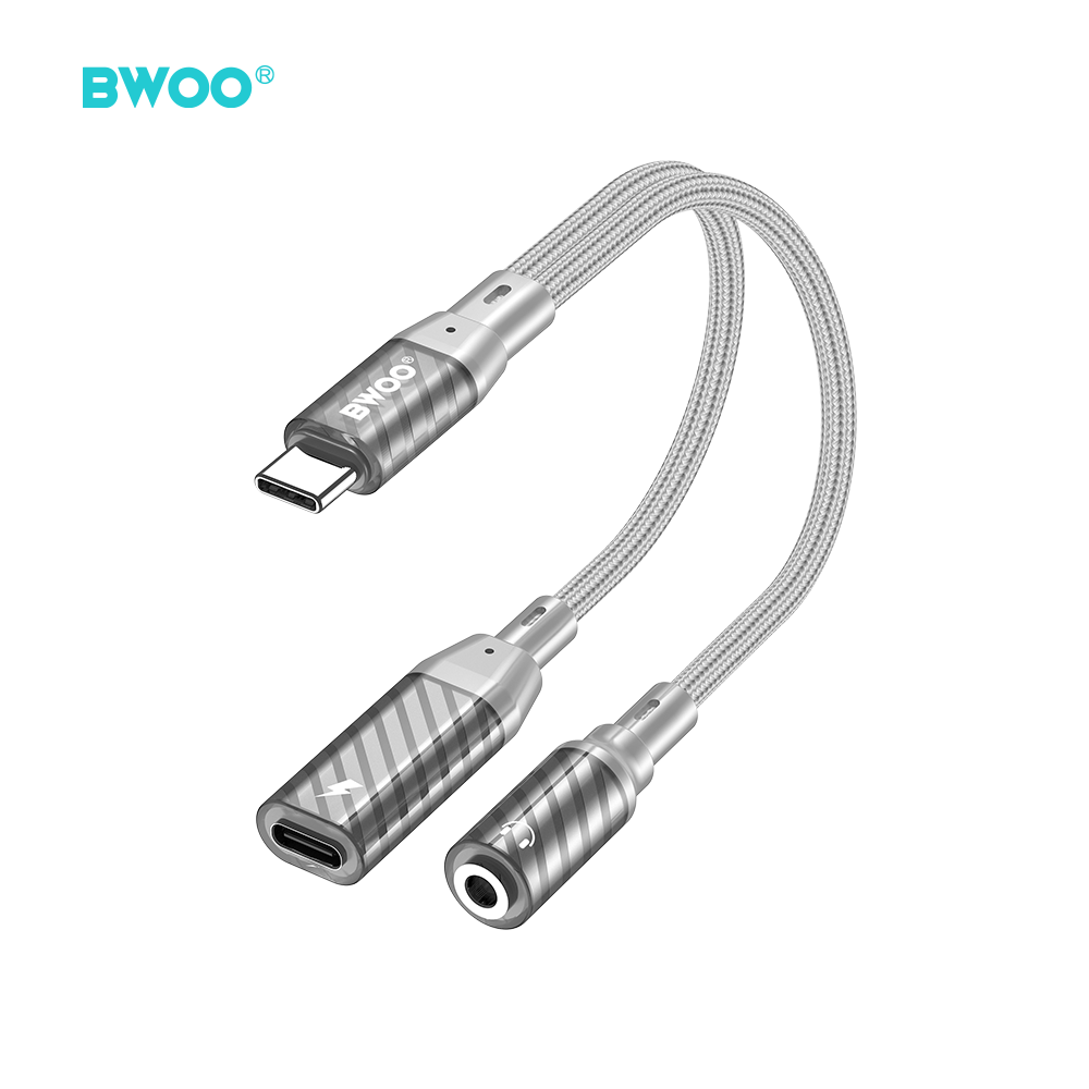 BWOO 2 in 1 Adapter Type C to Type C /3.5MM Jack BZ67