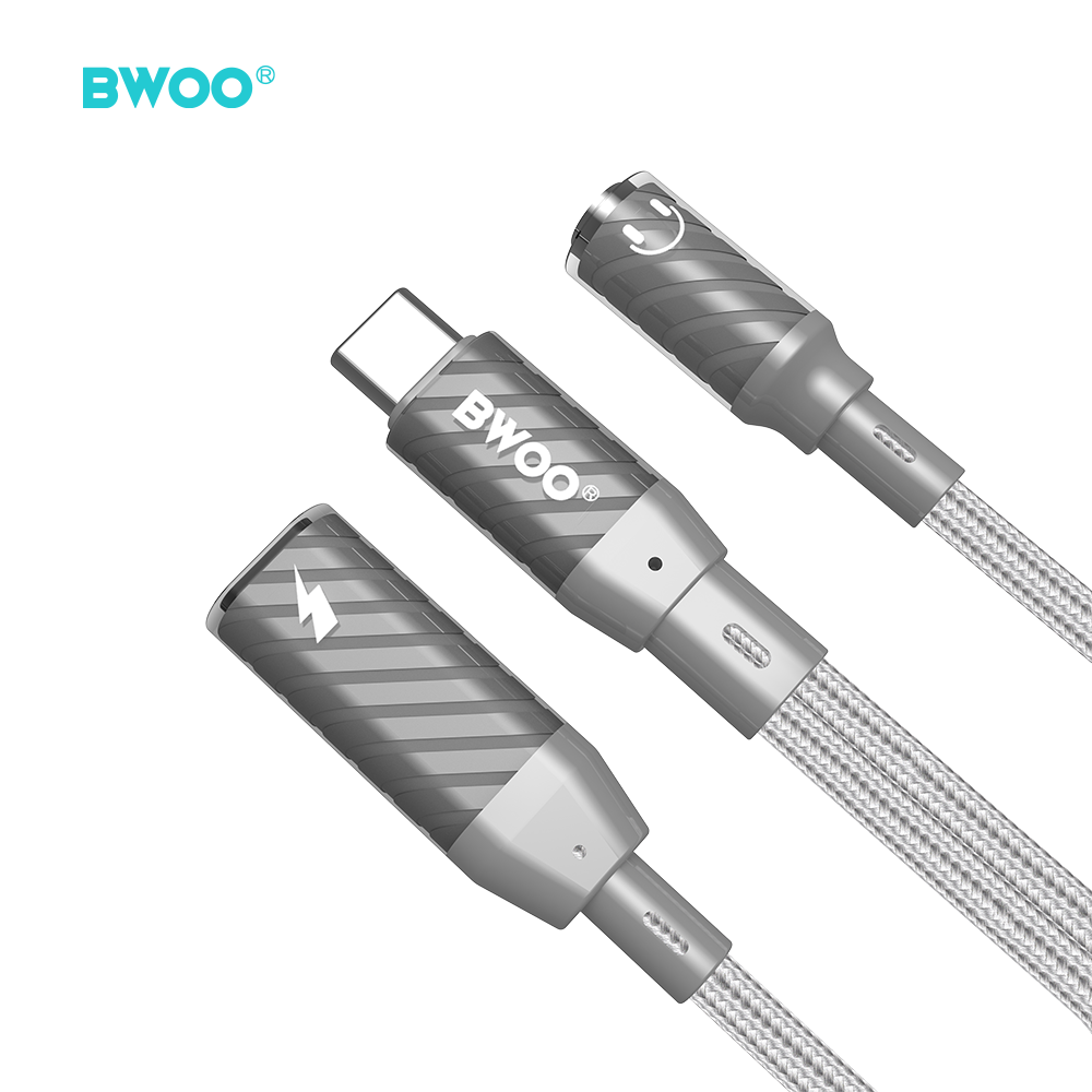 BWOO 2 in 1 Adapter Type C to Type C /3.5MM Jack BZ67