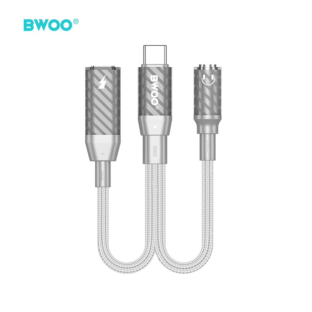 BWOO 2 in 1 Adapter Type C to Type C /3.5MM Jack BZ67