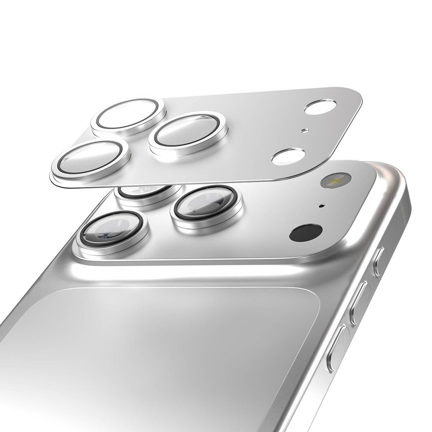 Verre trempé intégral objectif iPhone 17 Pro Max argent Etteri