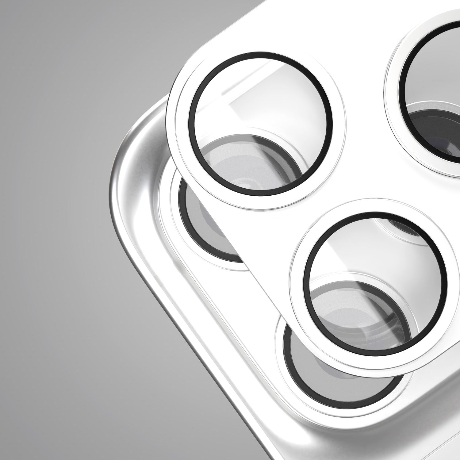 Verre trempé intégral objectif iPhone 17 Pro Max argent Etteri