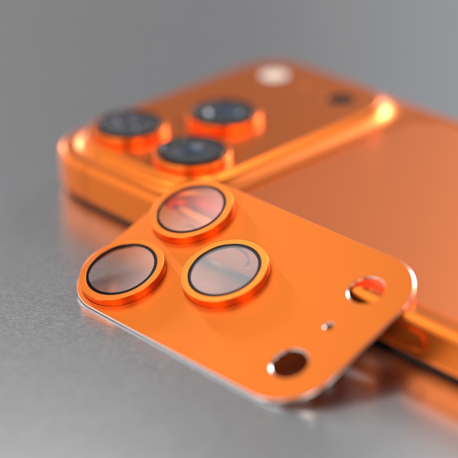 Verre trempé protection caméra iPhone 17 Pro orange Etteri