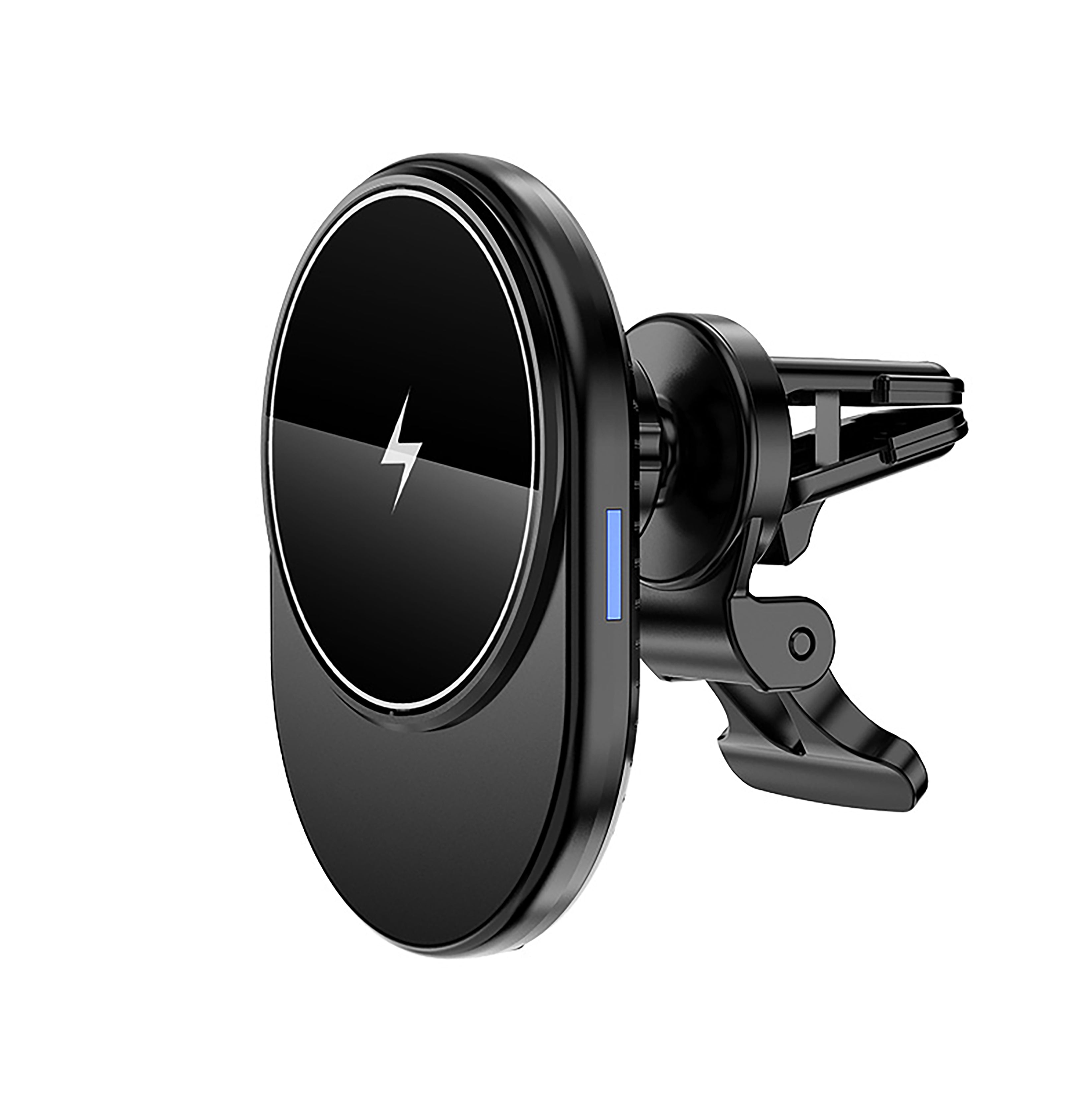 Setty MagSafe car air vent holder with inductive charging oval LED MS black QMUS-K-01