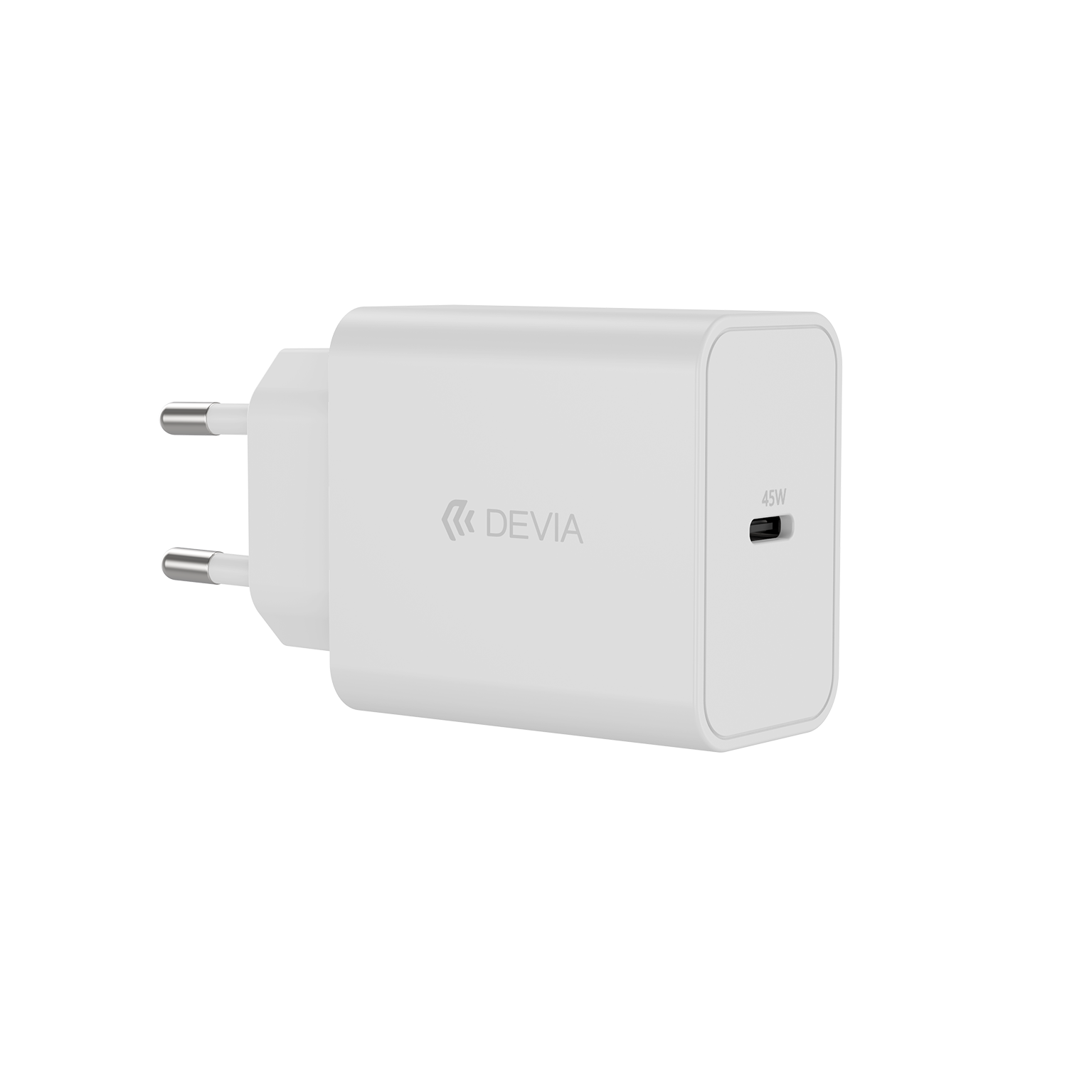 Devia wall charger Rocket PD 45W 1x USB-C white + cable USB-C - USB-C