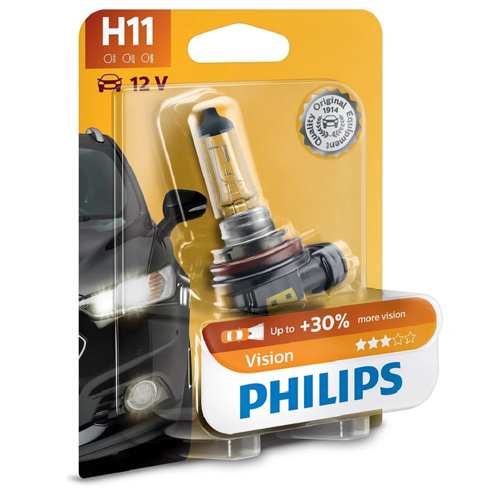 Philips H11 Vision Car Light Bulb 12V 55W 12362PRB1
