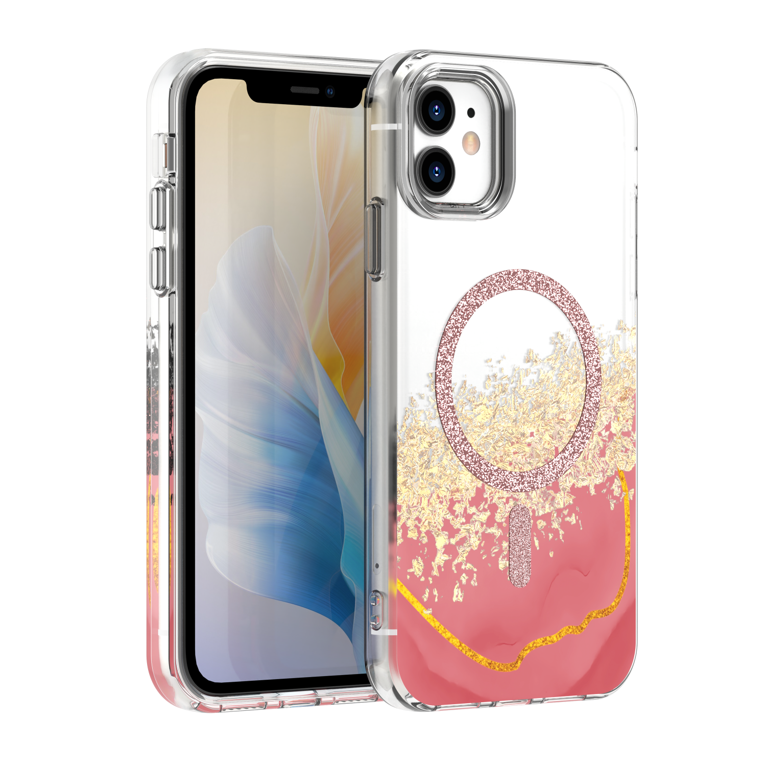 Coque Epoxy Mag pour iPhone 11 rose