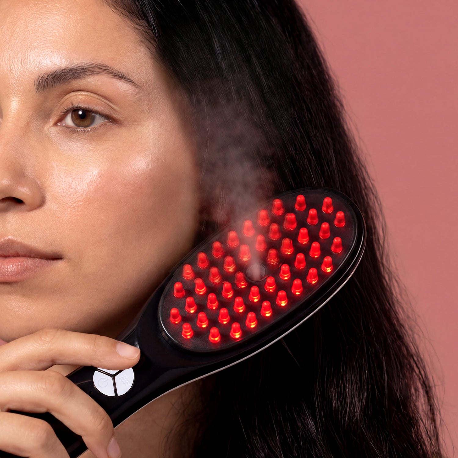 Marielle head massage brush with steam and light function MSMPS black