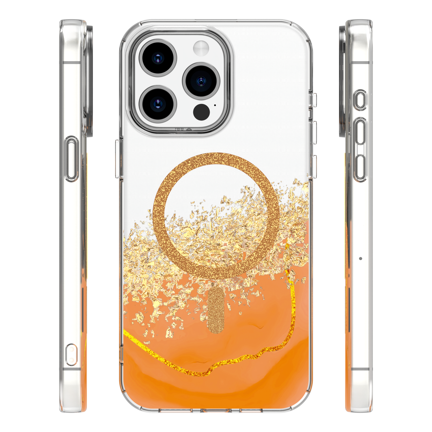 Coque Epoxy Mag iPhone 14 Pro — Orange MagSafe