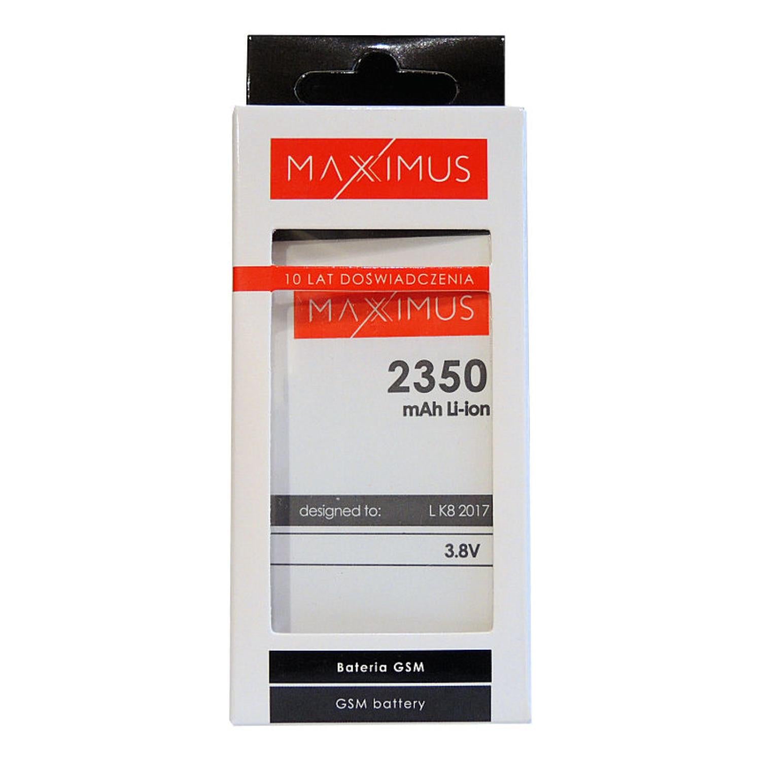 Batterie Maxximus pour LG K10 — 2400mAh haute performance