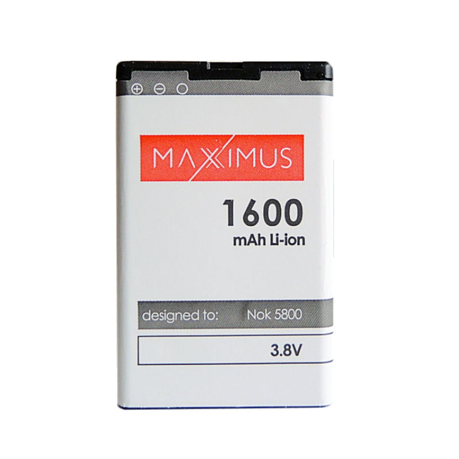 BAT. MAXXIMUS NOK 5800/5230 1600 LIONC3/N900/X6 16GB/