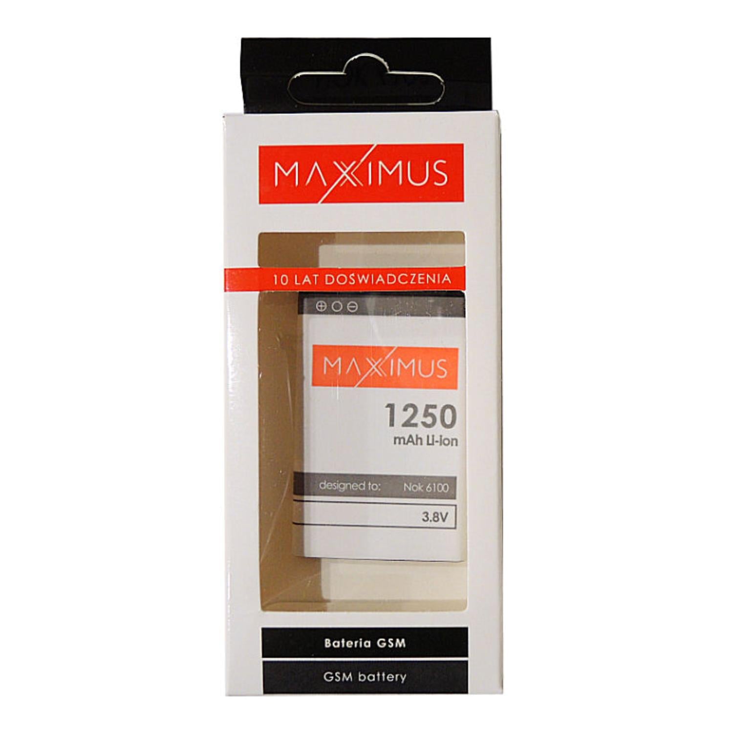 Batterie Maxximus pour Nokia 6100/6300 — 1250 mAh