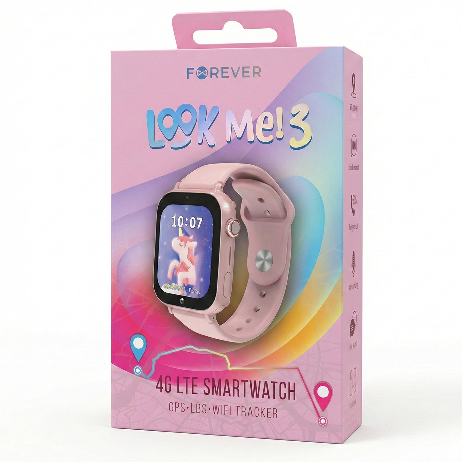 Forever smartwatch GPS WiFi 4G Kids Look Me! 3 KW-520 pink