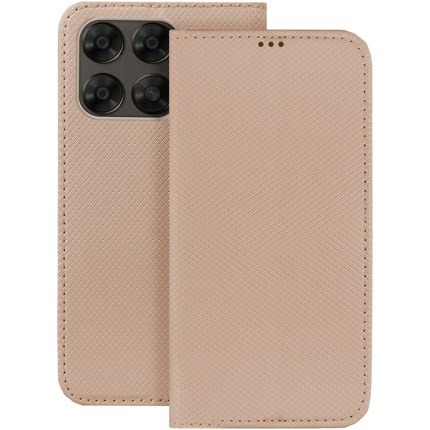 Smart Magnet case for Motorola Moto G67 5G / G77 5G gold