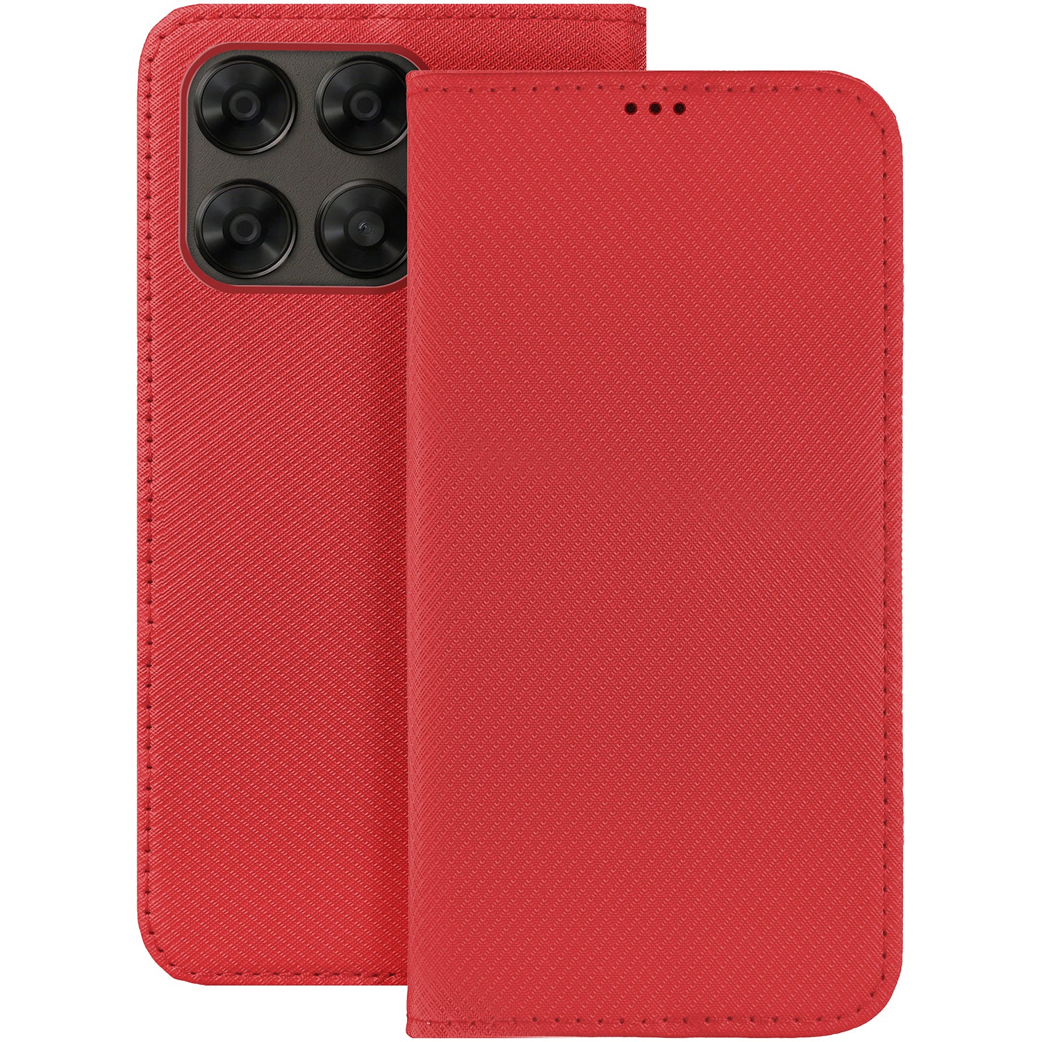 Smart Magnet case for Motorola Moto G67 5G / G77 5G red