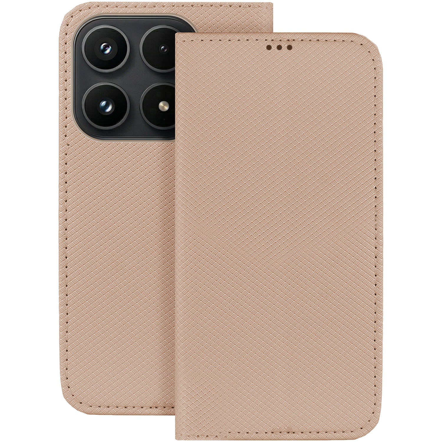 Smart Magnet case for Xiaomi 17 gold