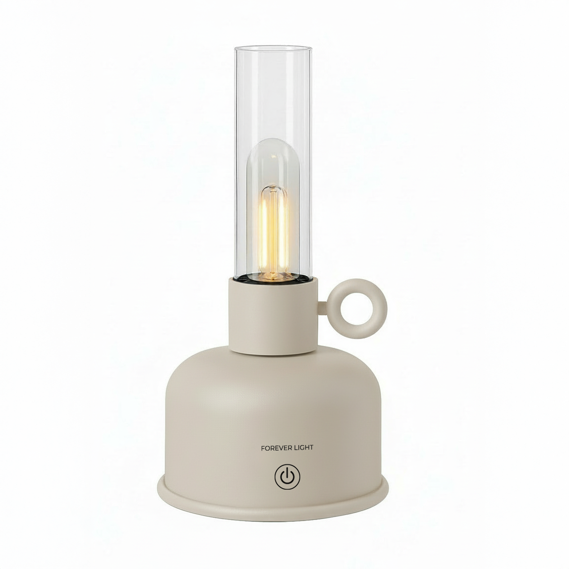 Lampe LED Vintage Pétrole Forever Light FLR-05 Beige Clair