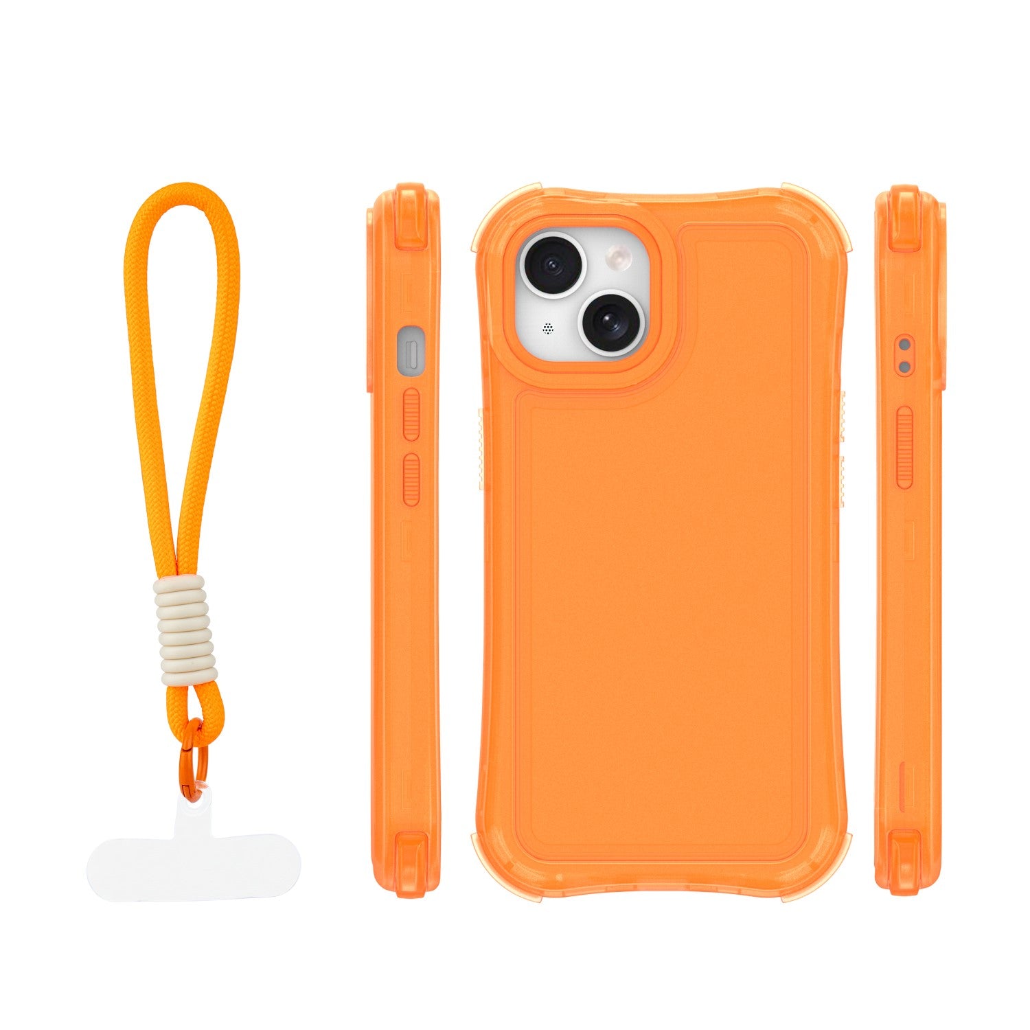 Coque SafePop avec sangle pour iPhone 13 6,1" orange