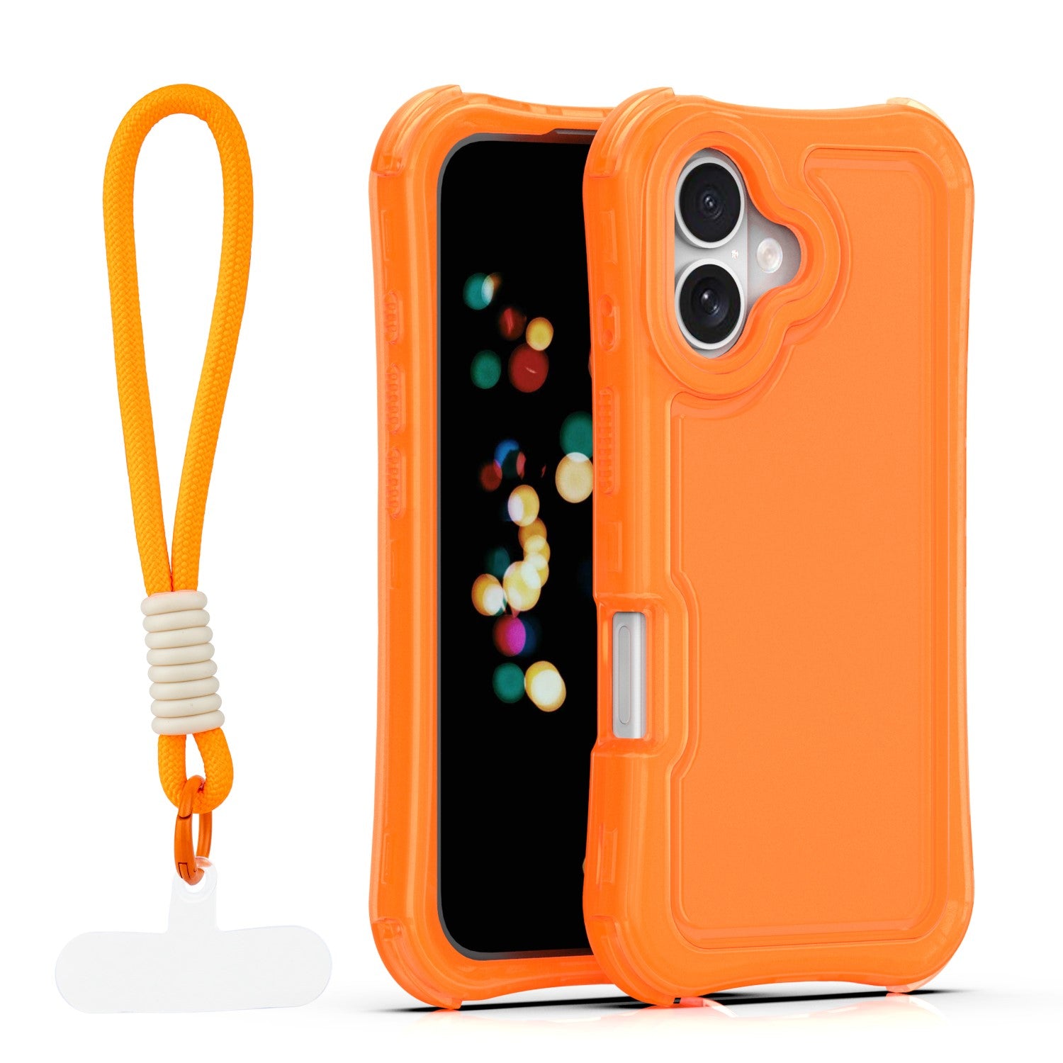 Coque SafePop avec lanière pour iPhone 16 6,1" orange