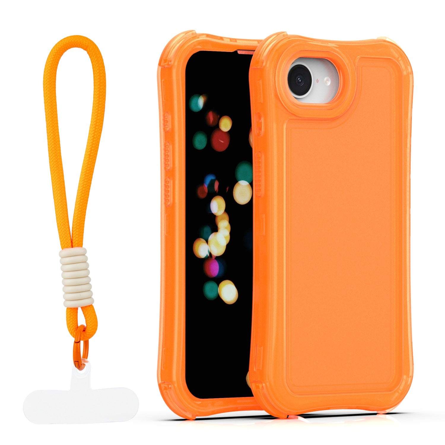 Coque SafePop avec lanière pour iPhone 16e/17e orange