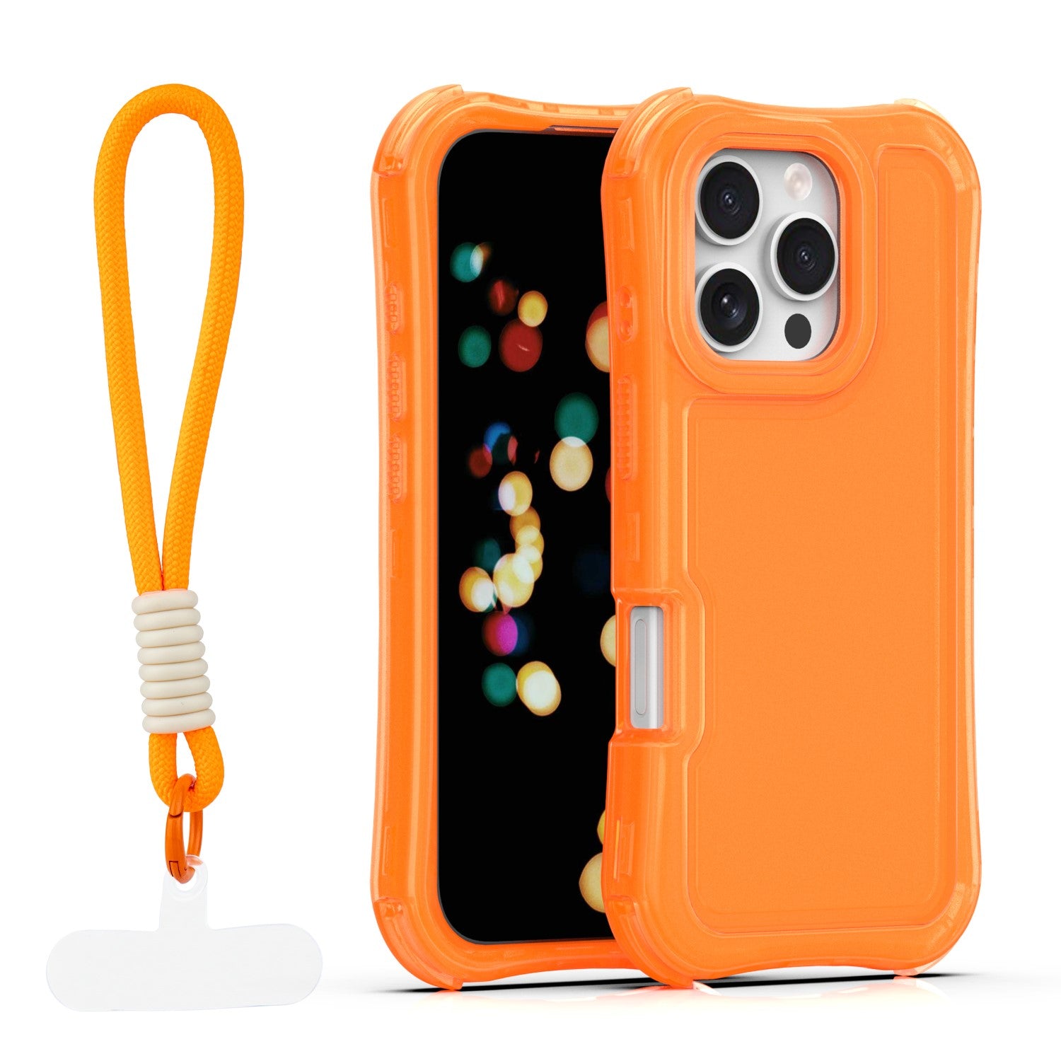 Coque SafePop avec dragonne iPhone 16 Pro orange