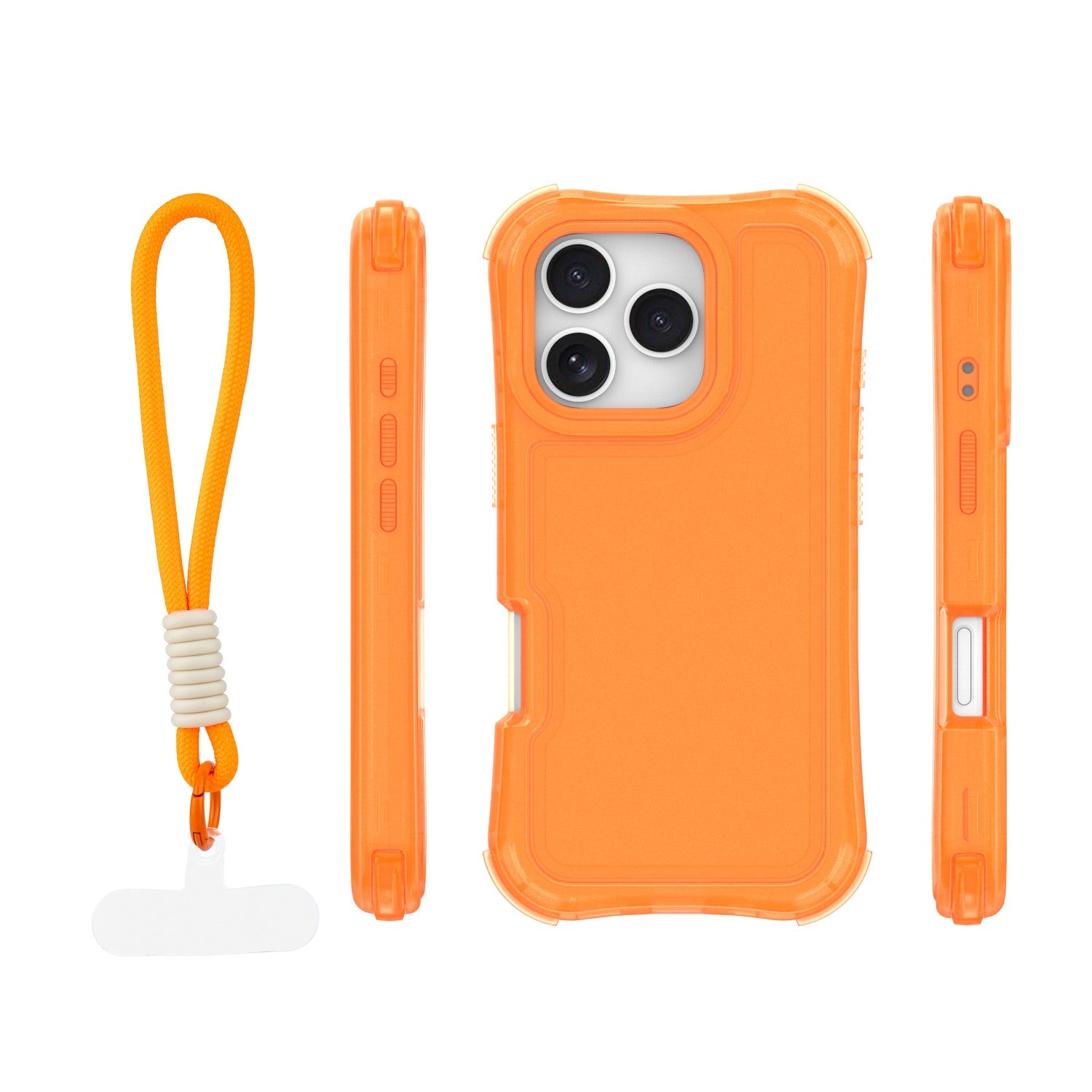 Coque SafePop avec dragonne iPhone 16 Pro orange