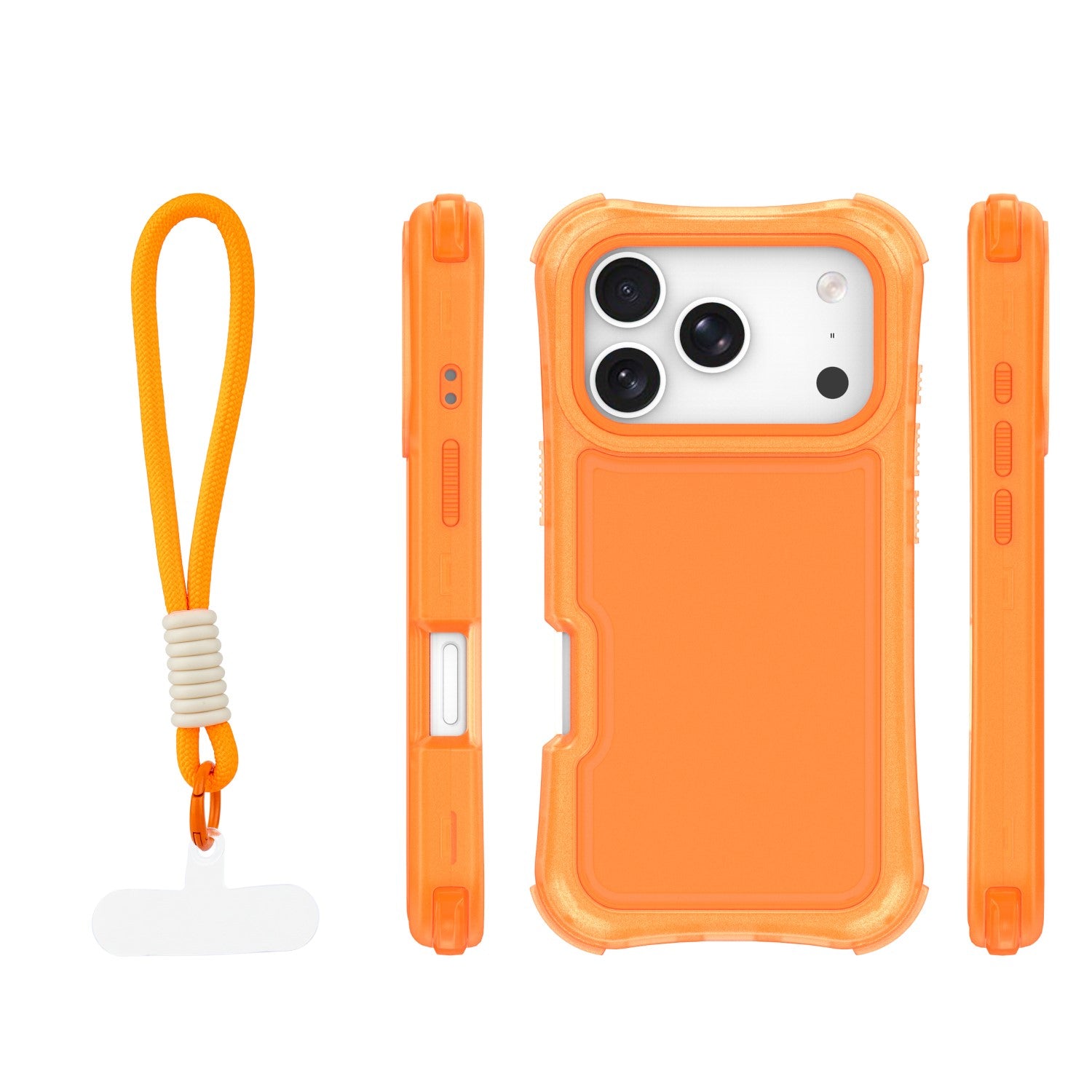 Coque SafePop avec dragonne pour iPhone 17 Pro — Orange