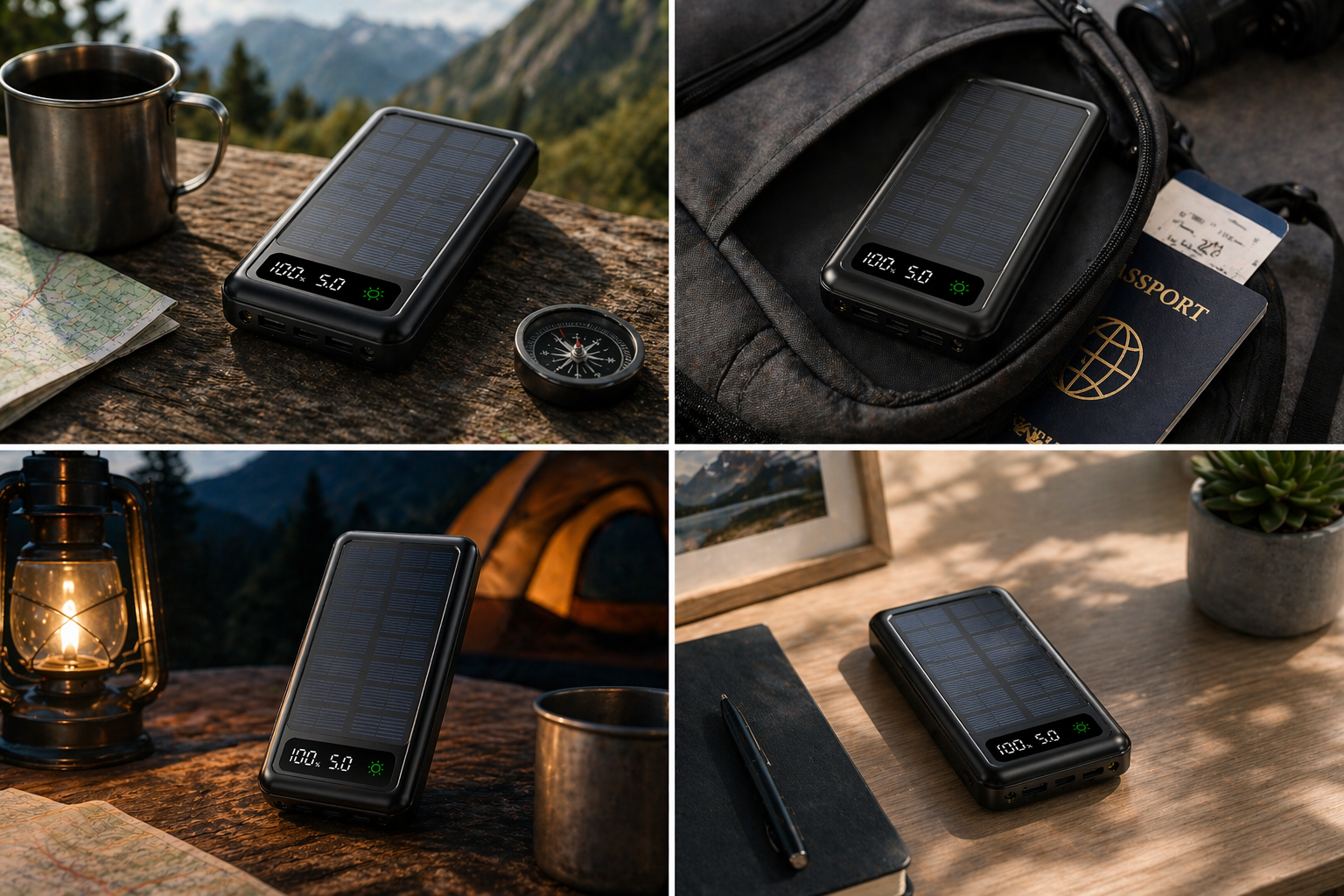 Chargeur solaire Setty SLR-120 20000 mAh noir