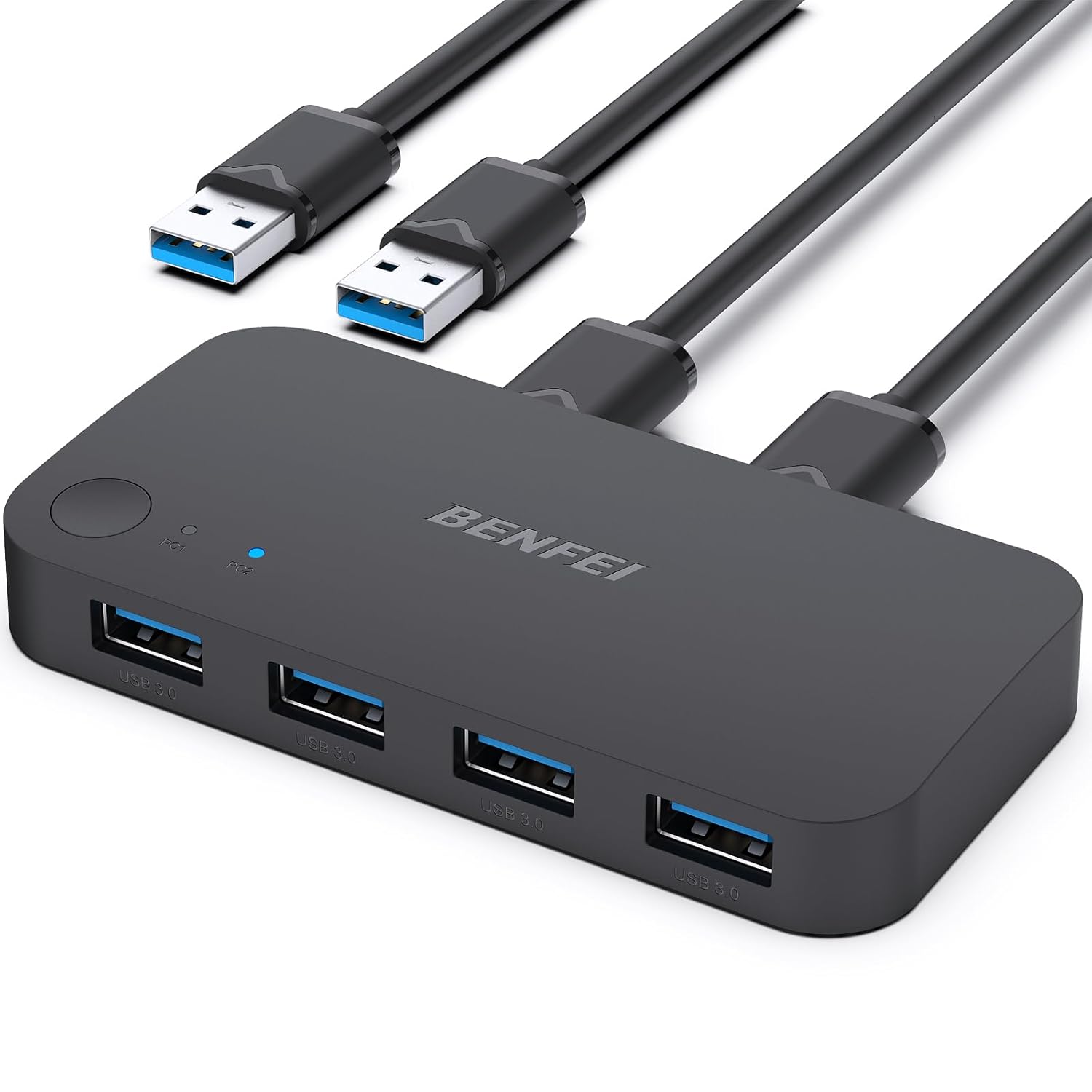 BENFEI switch USB 3.0 4 port for four devices black
