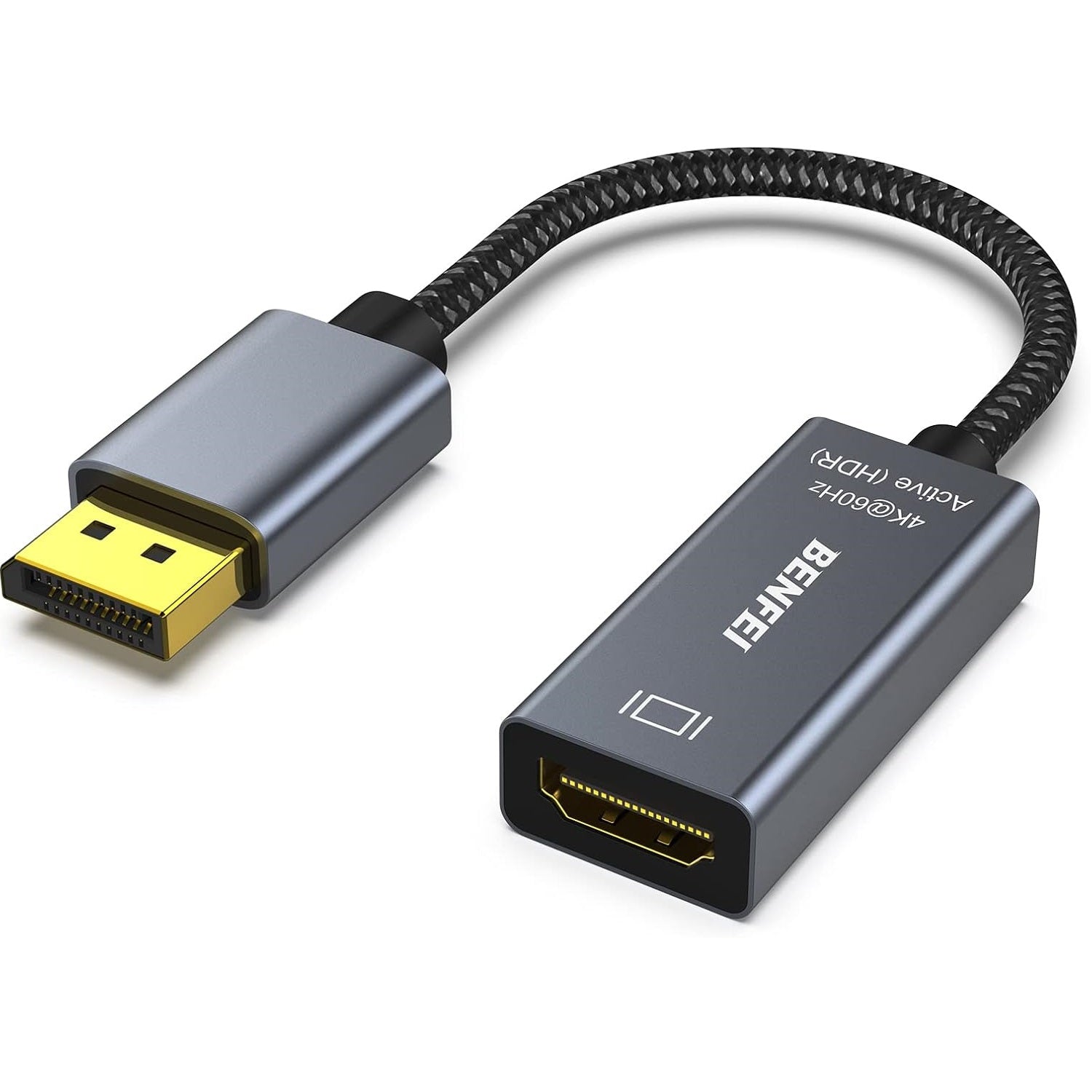 BENFEI adapter active DisplayPort to HDMI 4K 60Hz gray