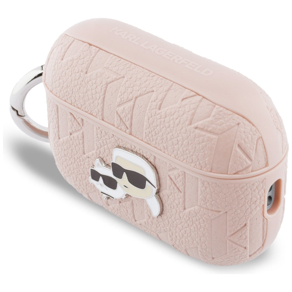 Karl Lagerfeld Monogram Karl & Choupette Head case for AirPods Pro 3 pink