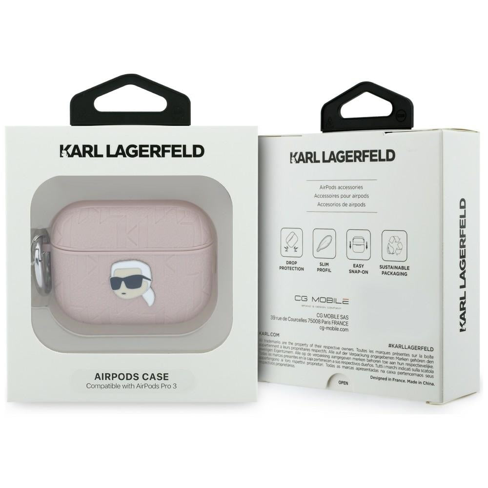 Karl Lagerfeld Monogram Karl Head for AirPods Pro 3 pink