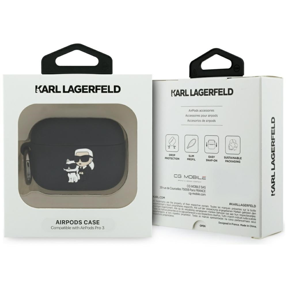Karl Lagerfeld Silicone Karl & Choupette Head case for AirPods Pro 3 pink