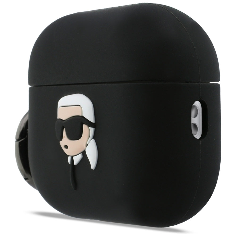 Karl Lagerfeld Silicone Karl Head 3D case for AirPods Pro 3 black