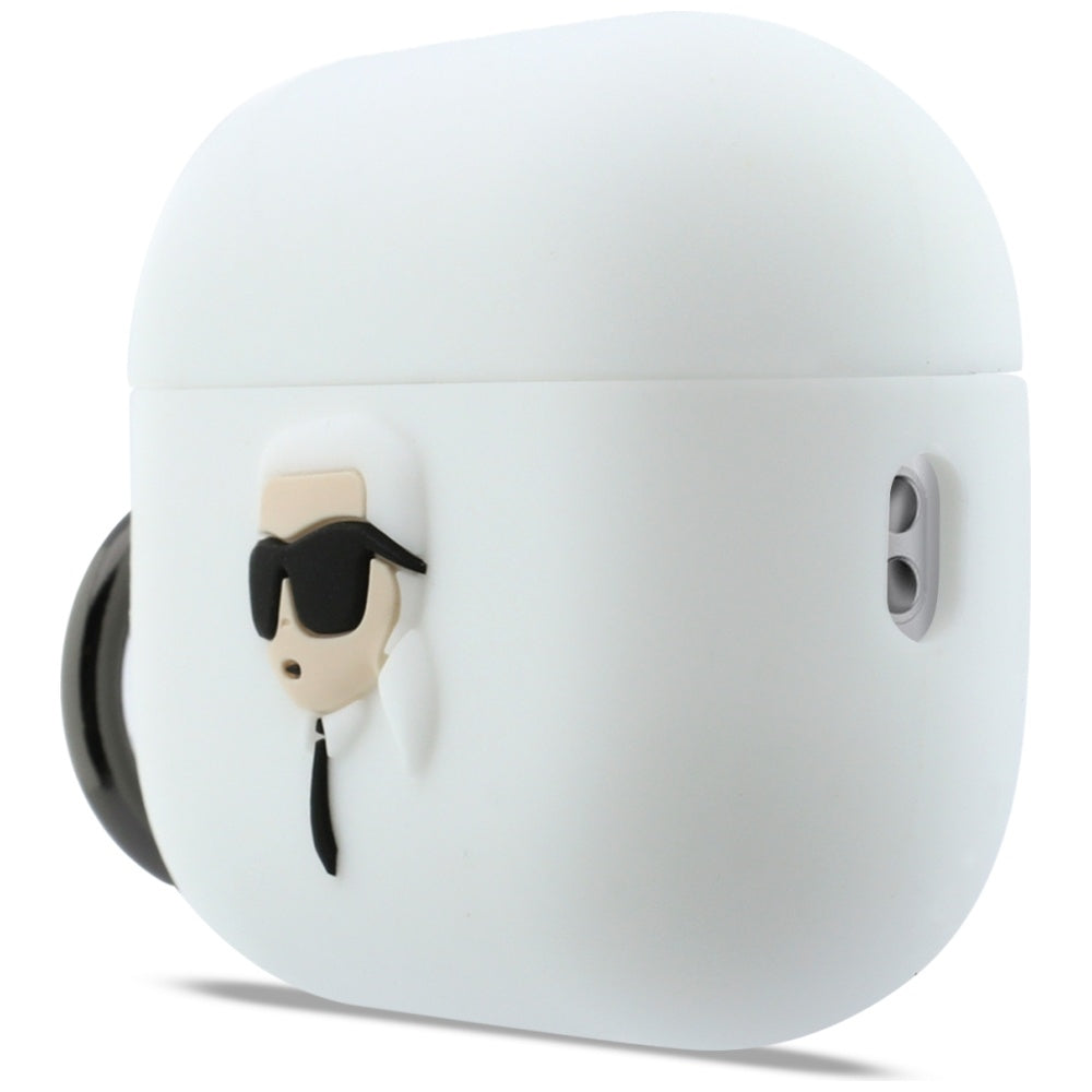 Karl Lagerfeld Silicone Karl Head 3D case for AirPods Pro 3 white