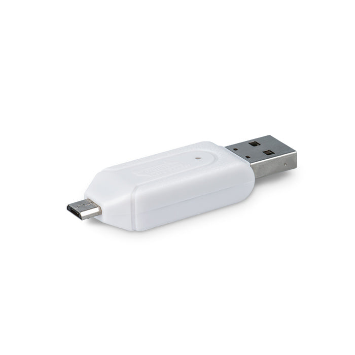 Lecteur de carte mémoire microSD/SD USB + microUSB OTG Forever blanc