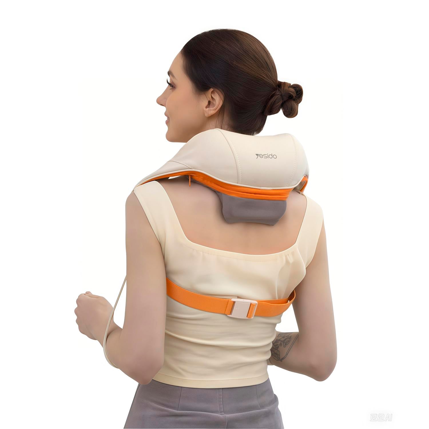 Yesido Functional Neck Massager MG16 beige 2000mAh 10-minute sessions