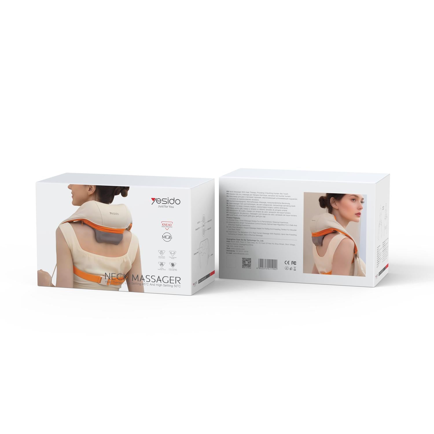 Yesido Functional Neck Massager MG16 beige 2000mAh 10-minute sessions