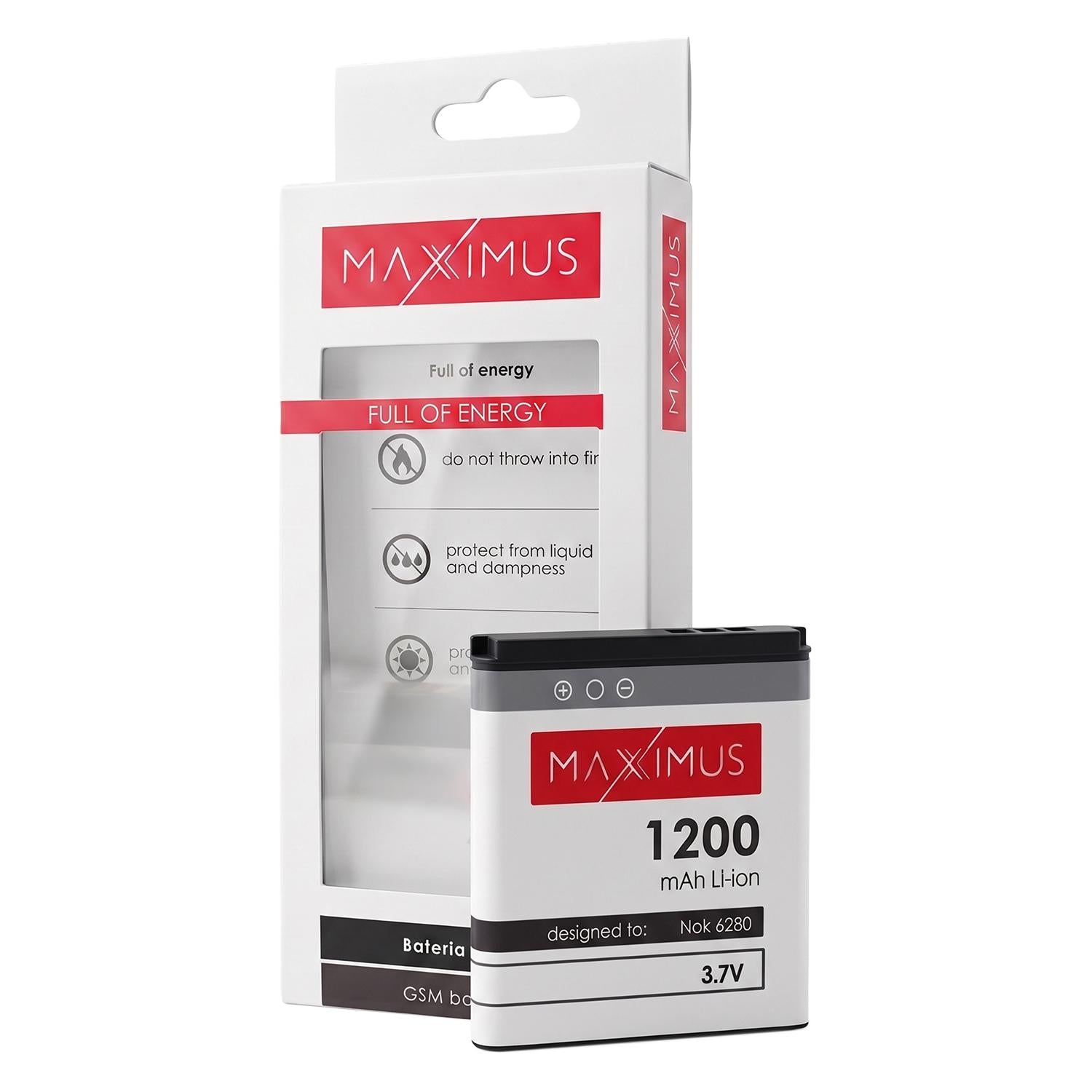 BATTERY MAXXIMUS NOKIA 6280 1200 mAh BP-6M