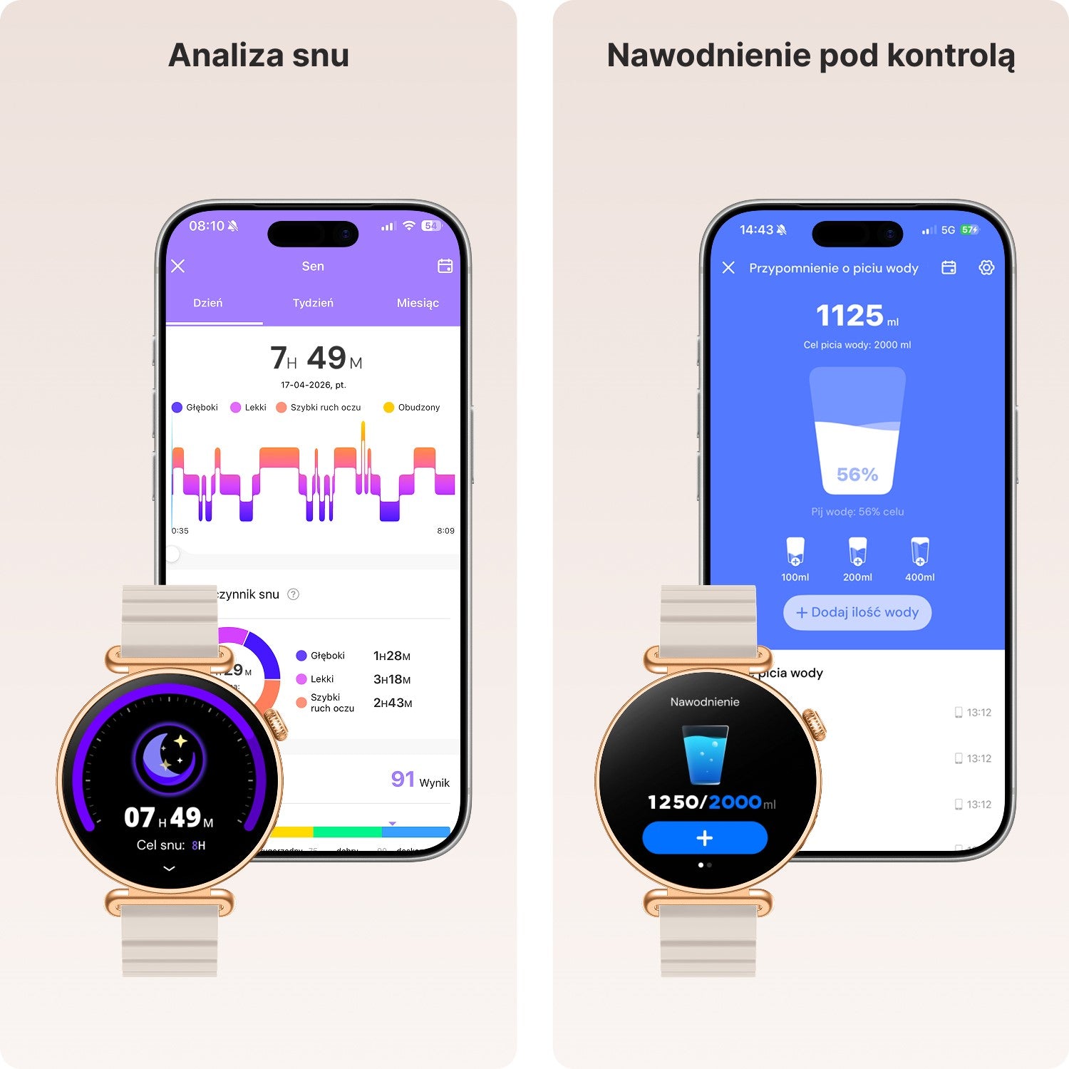 Forever smartwatch Rosadust SB-380 rosegold