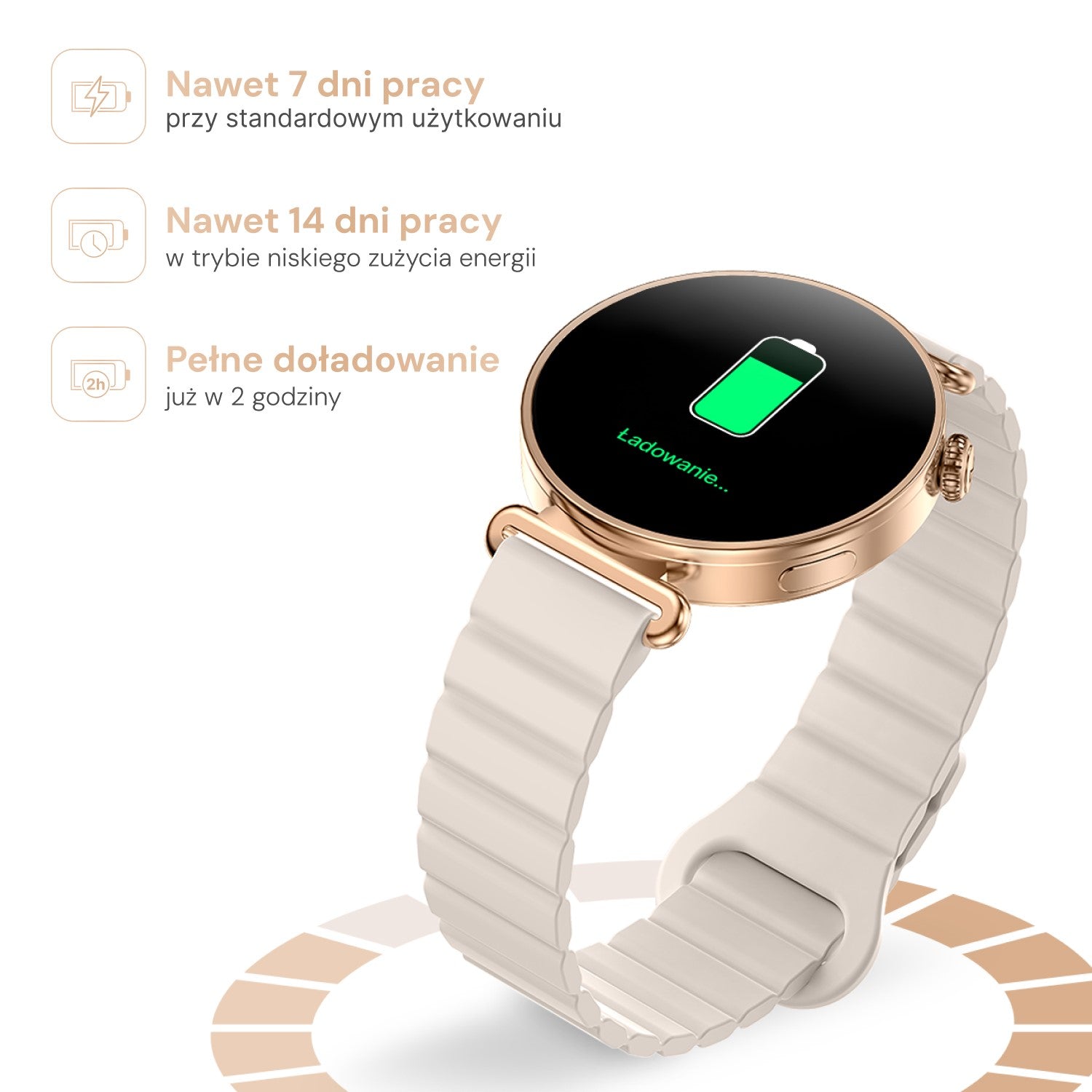 Forever smartwatch Rosadust SB-380 rosegold