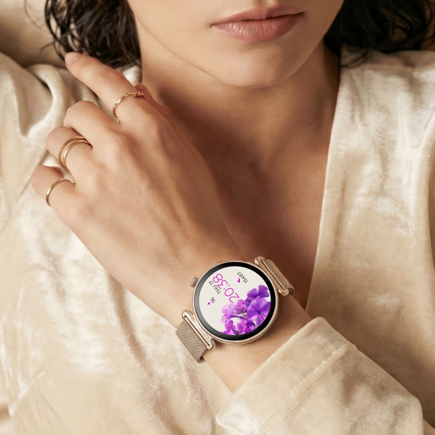Forever smartwatch Bloomdust SB-380 champagne gold