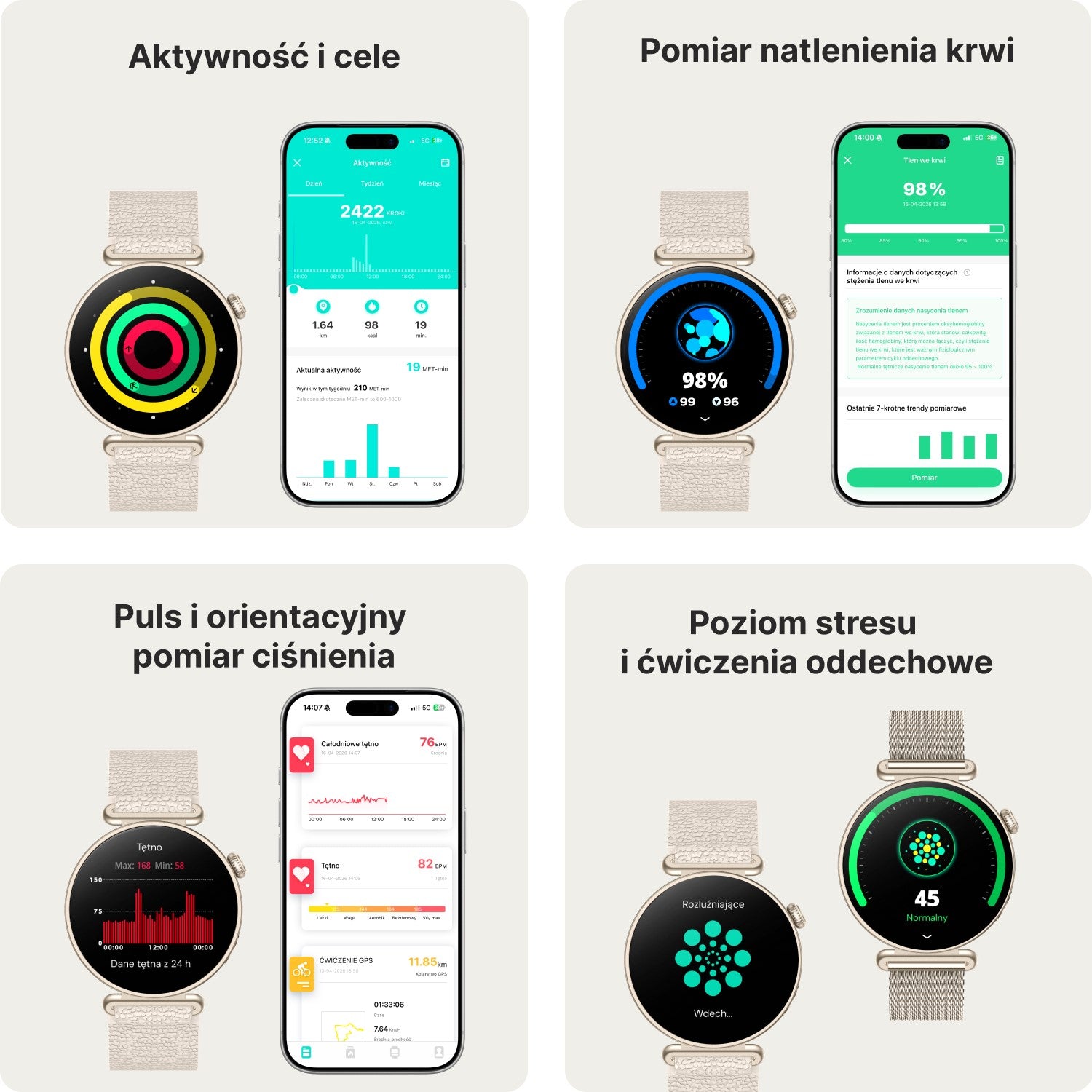Forever smartwatch Bloomdust SB-380 champagne gold