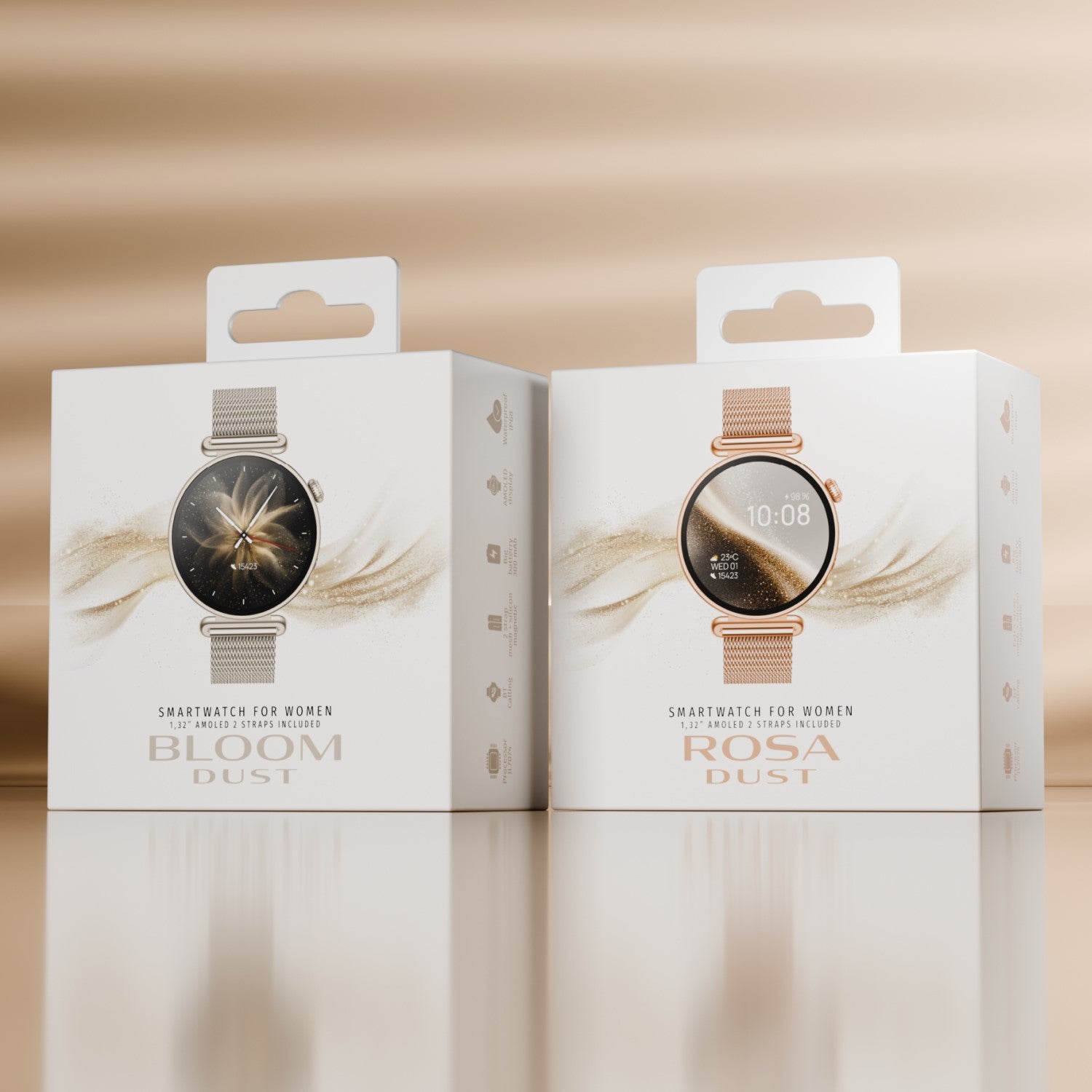 Forever smartwatch Bloomdust SB-380 champagne gold