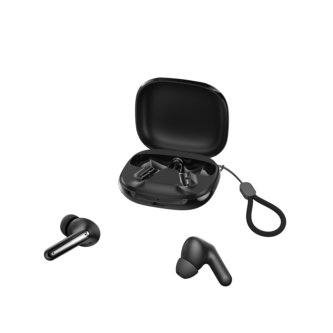 XO Bluetooth earphones G53 TWS black ANC + ENC with stand