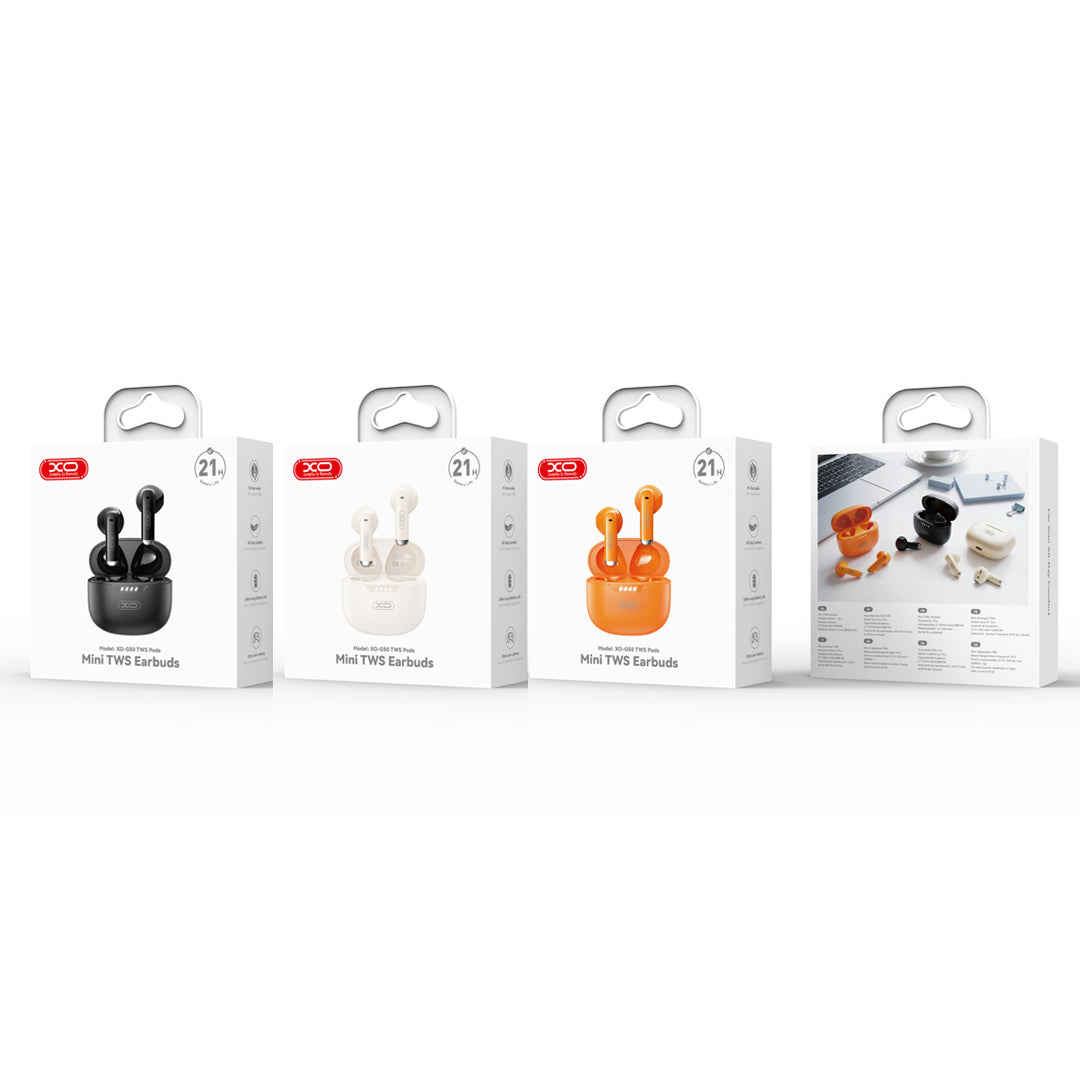 XO Bluetooth earphones G50 TWS orange