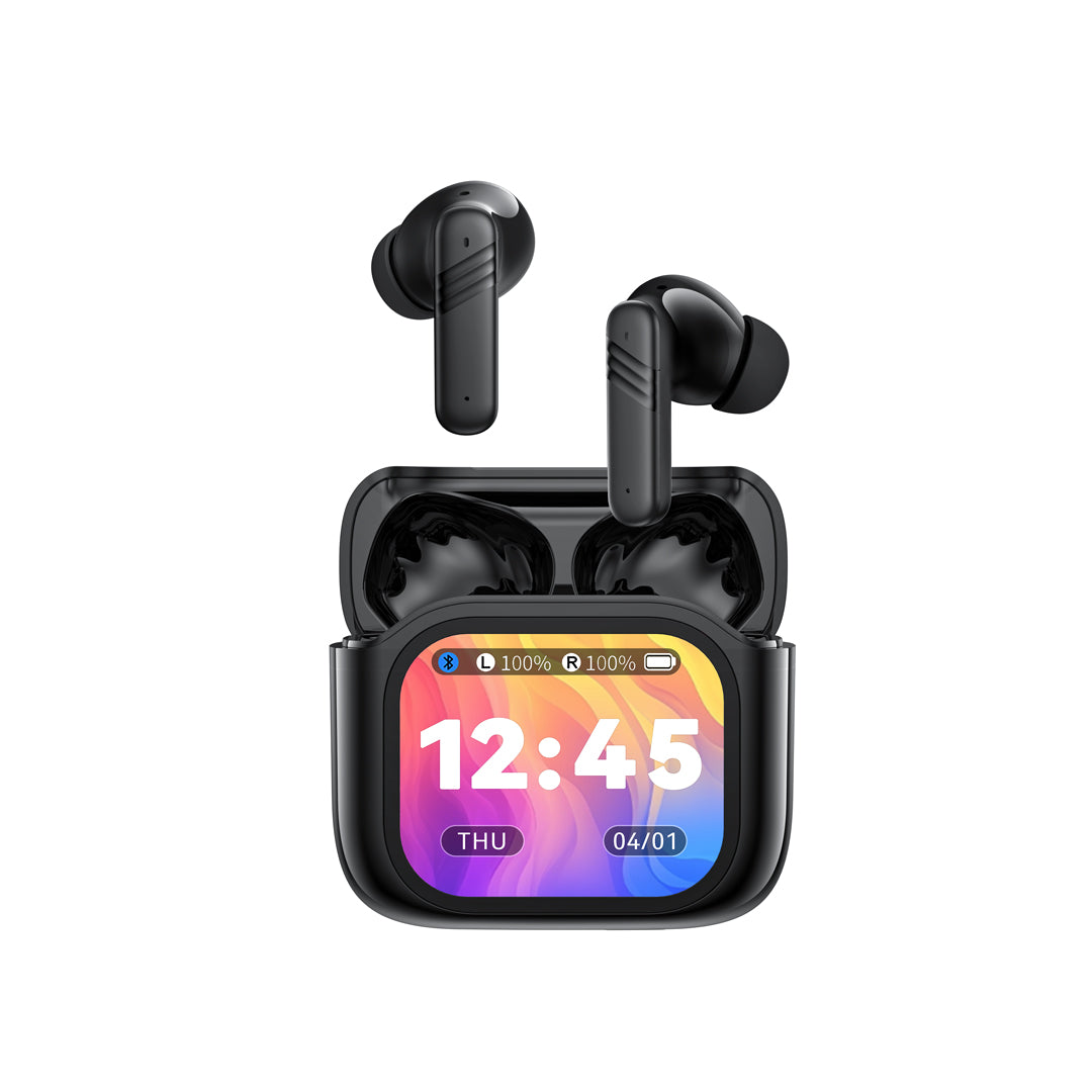 XO Bluetooth earphones X50 TWS LCD black ANC + ENC dual mic