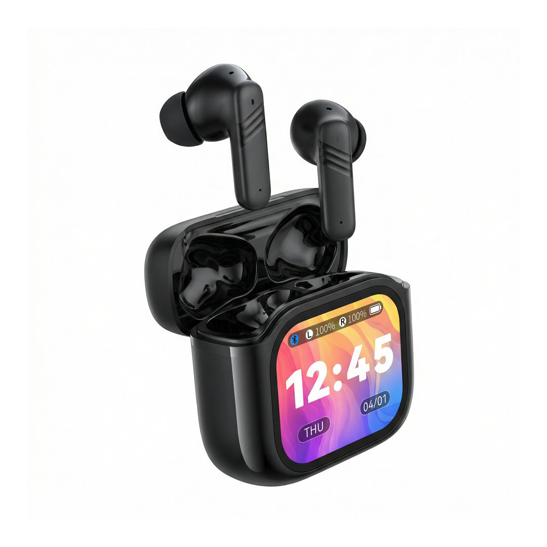 XO Bluetooth earphones X50 TWS LCD black ANC + ENC dual mic