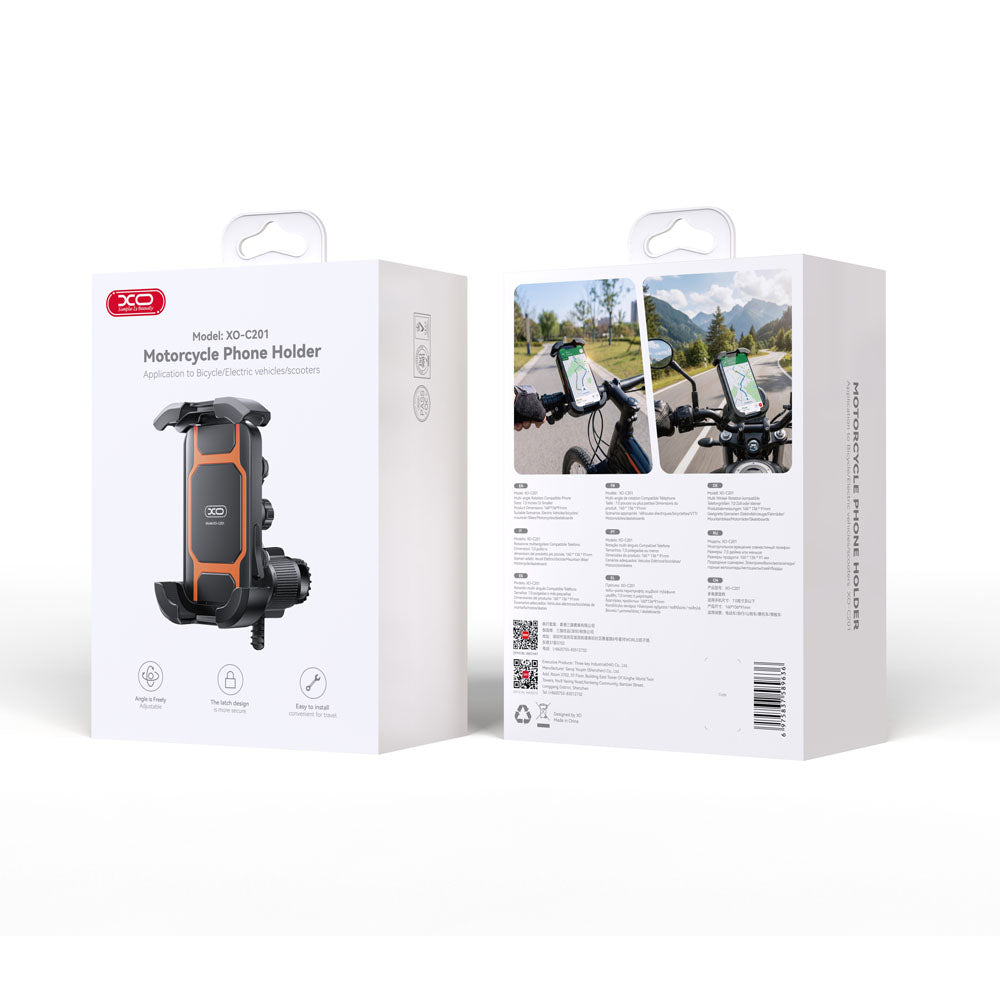 XO bike/ motorcycle mount holder C201 black-orange