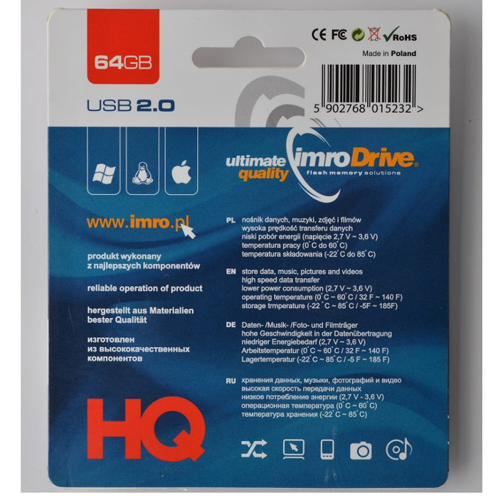 Imro pendrive 64GB USB 2.0 Black