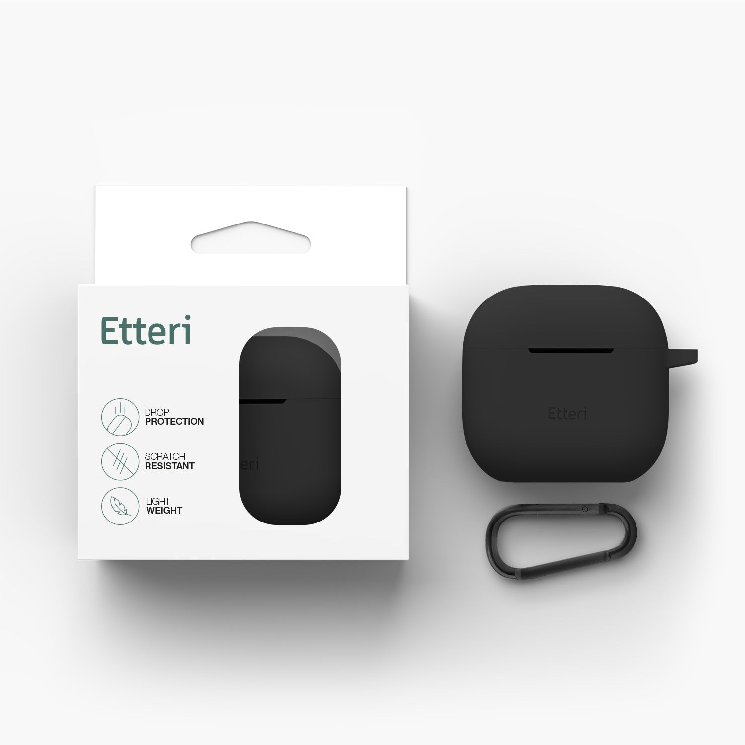 Etteri silicone case for AirPods 3 black